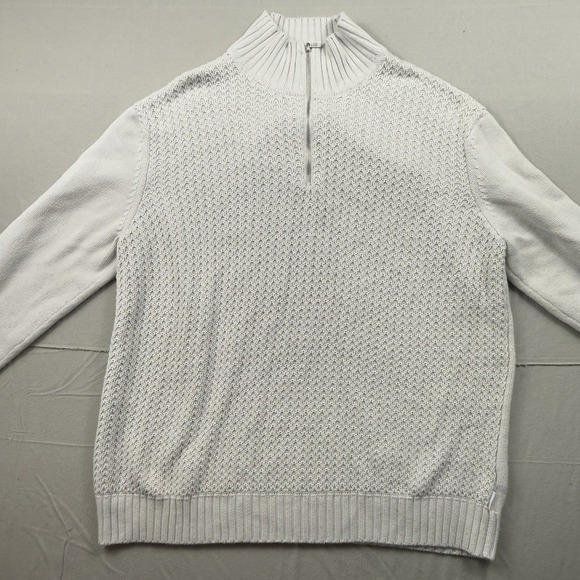 Calvin Klein Cardigan Patterned Fashion Quarter Zip Sweater Men's Size XXL - Picture 1 of 6